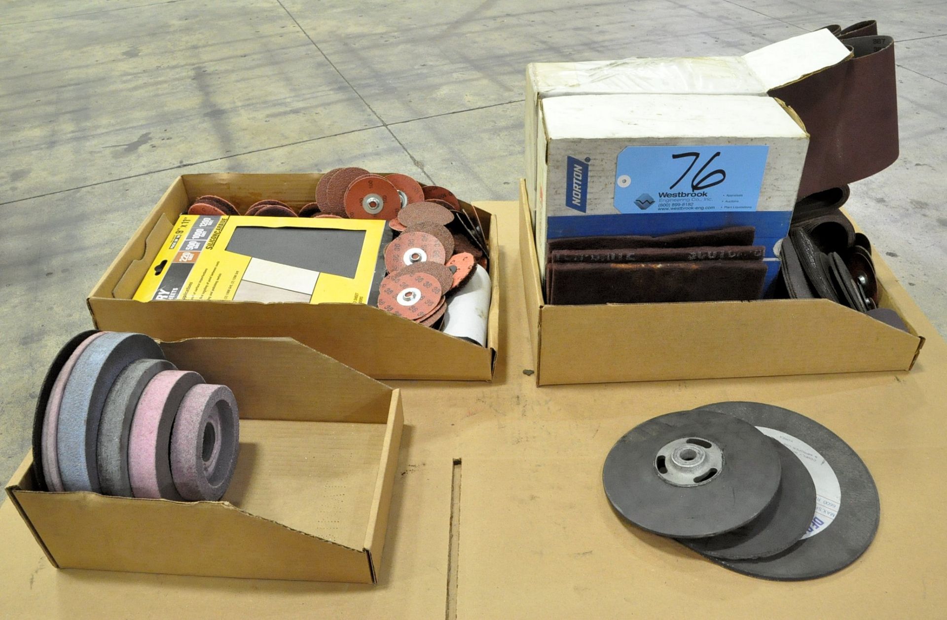 Lot-Sanding and Grinding Supplies in (3) Boxes