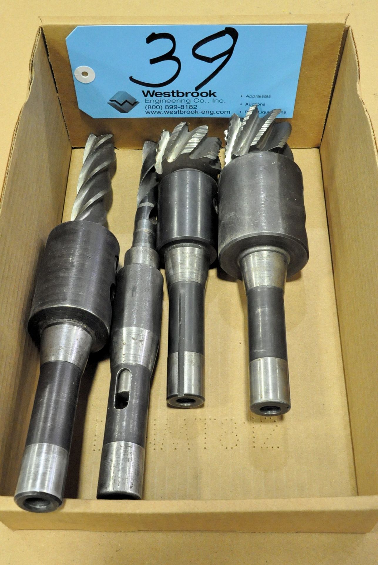 Lot-(4) R8 Tool Holders with Cutters in (1) Box