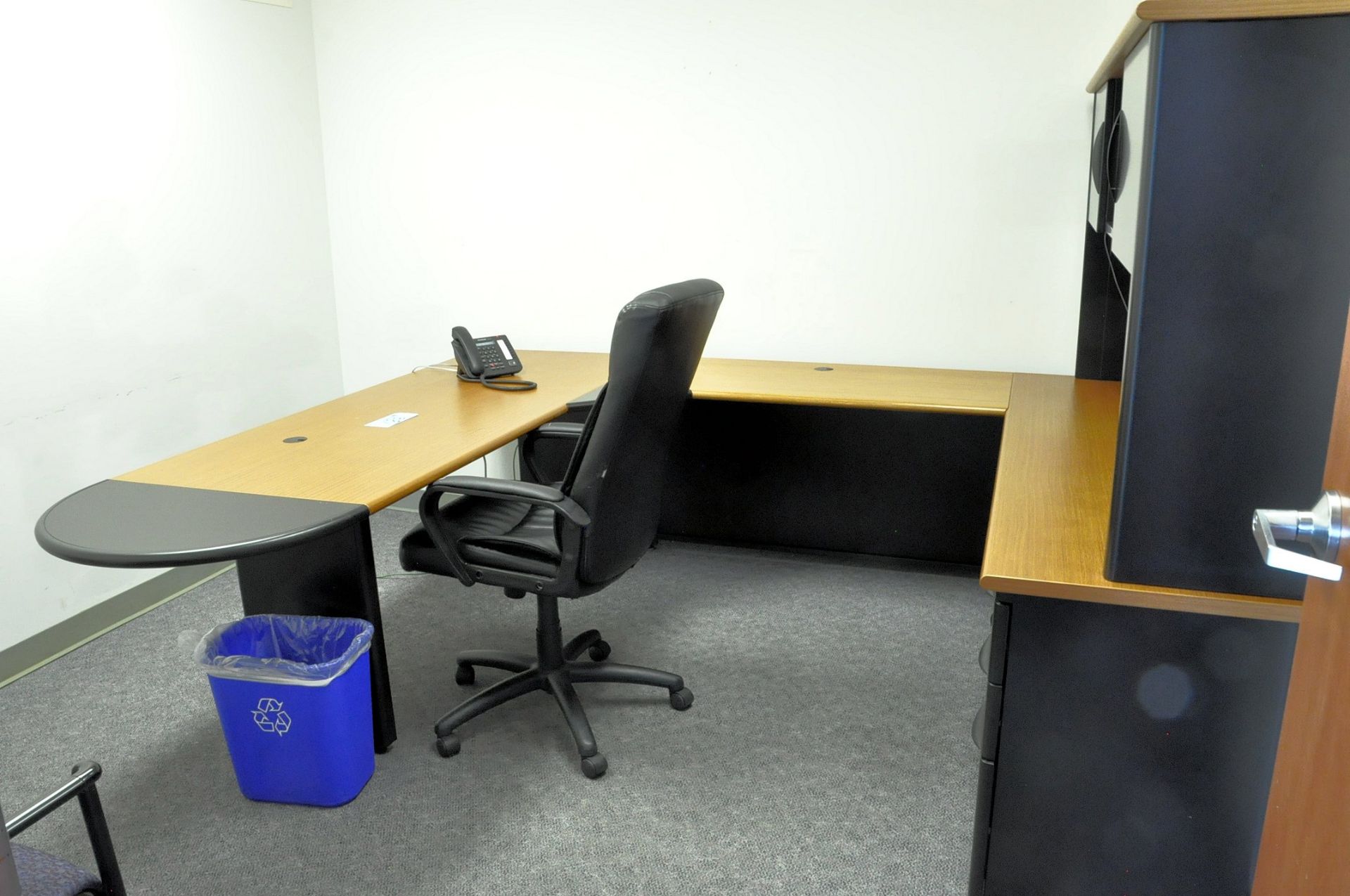 Lot-Desk, Chairs and File Cabinet in (1) Office, (Office #102)