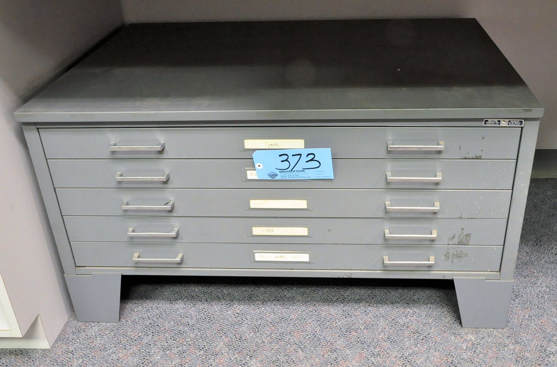 Lot-(2) 5-Drawer Blueprint File Cabinets in (1) Office, (Office #302) - Image 2 of 2