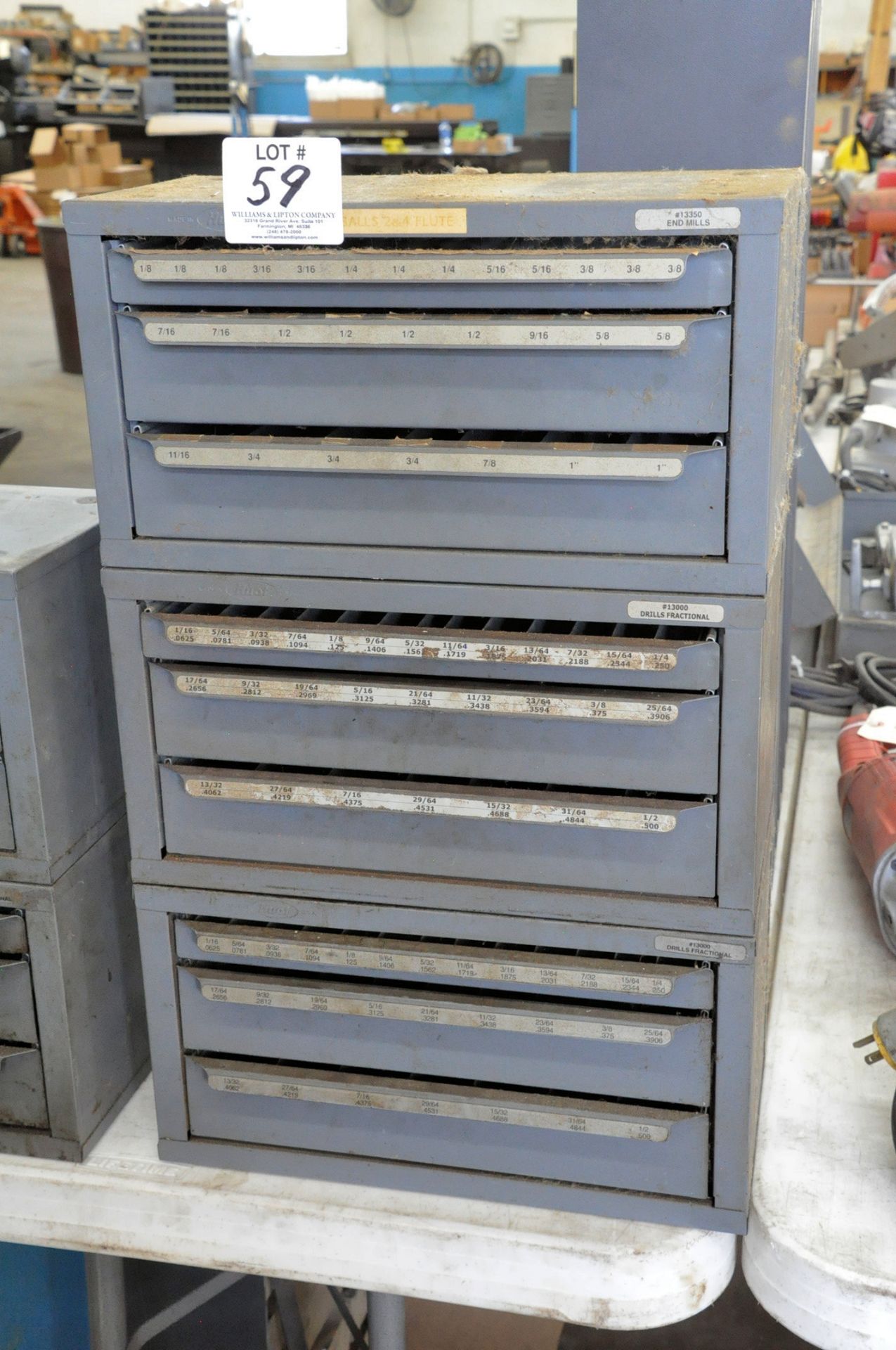 Lot-(3) Huot Drills/Mills Organizer Cabinets