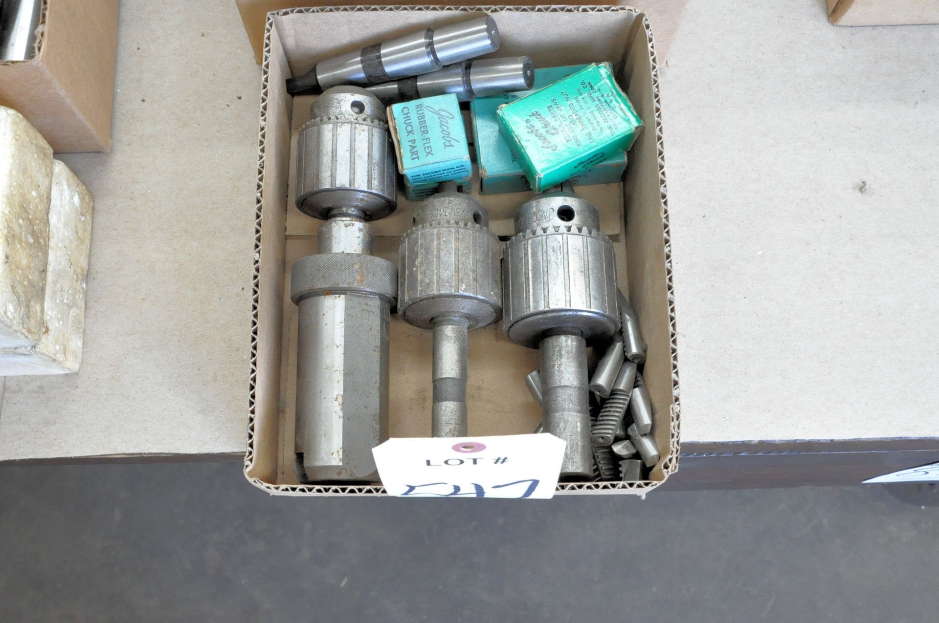 Lot-Drill Chucks and Repair Parts in (1) Box