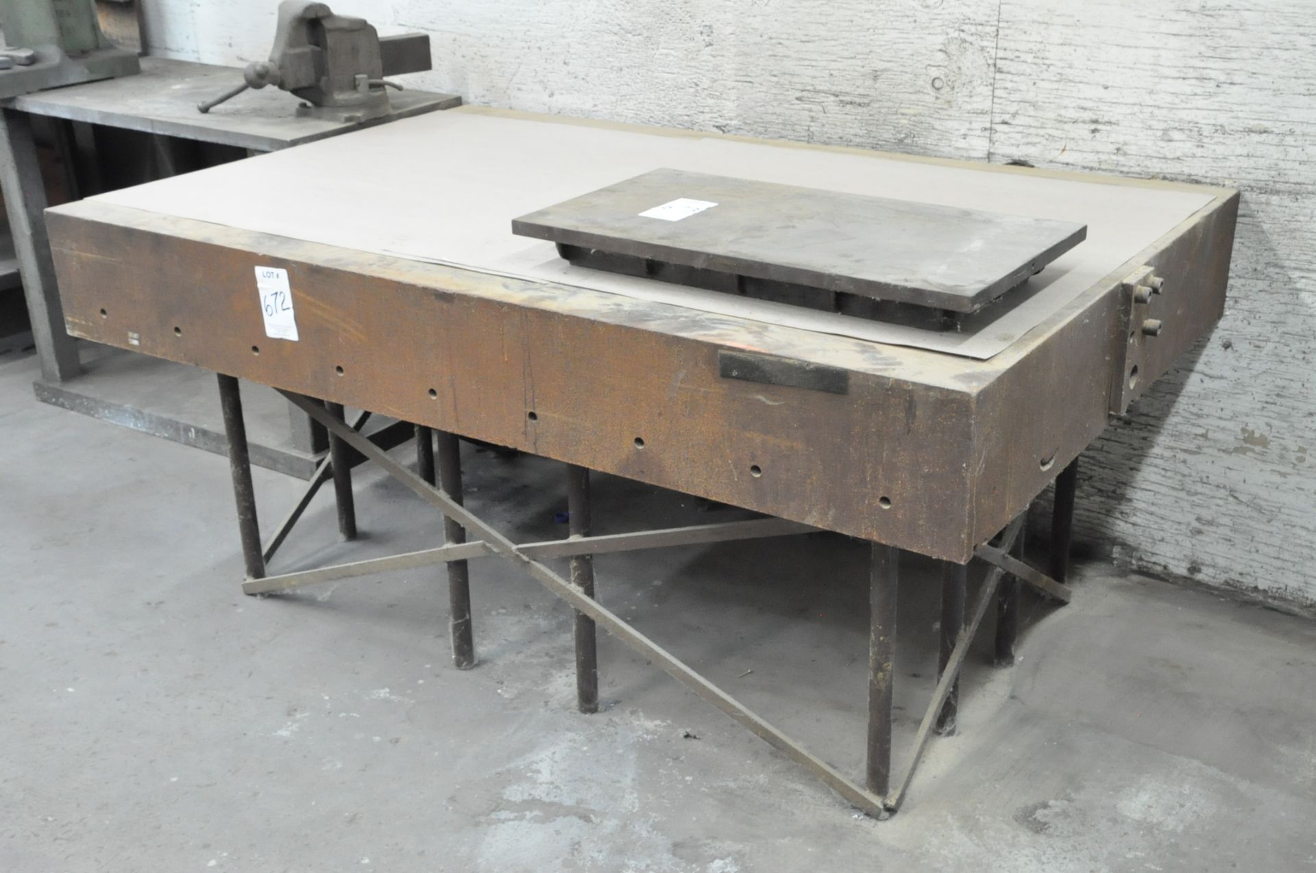 48" x 74" x 9 3/4" Steel Surface Plate with Legs