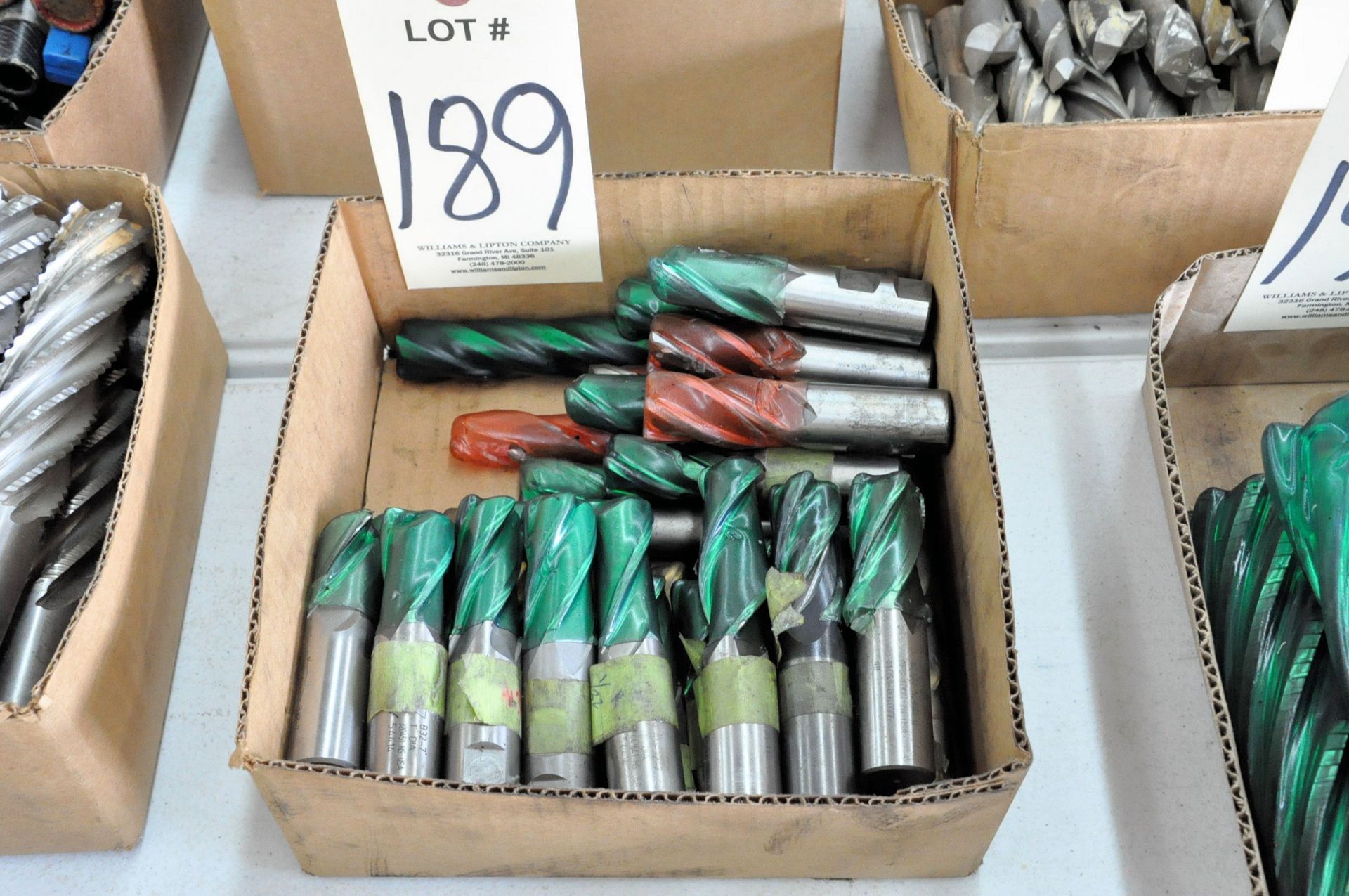 Lot-Regrind Single End Mills in (1) Box