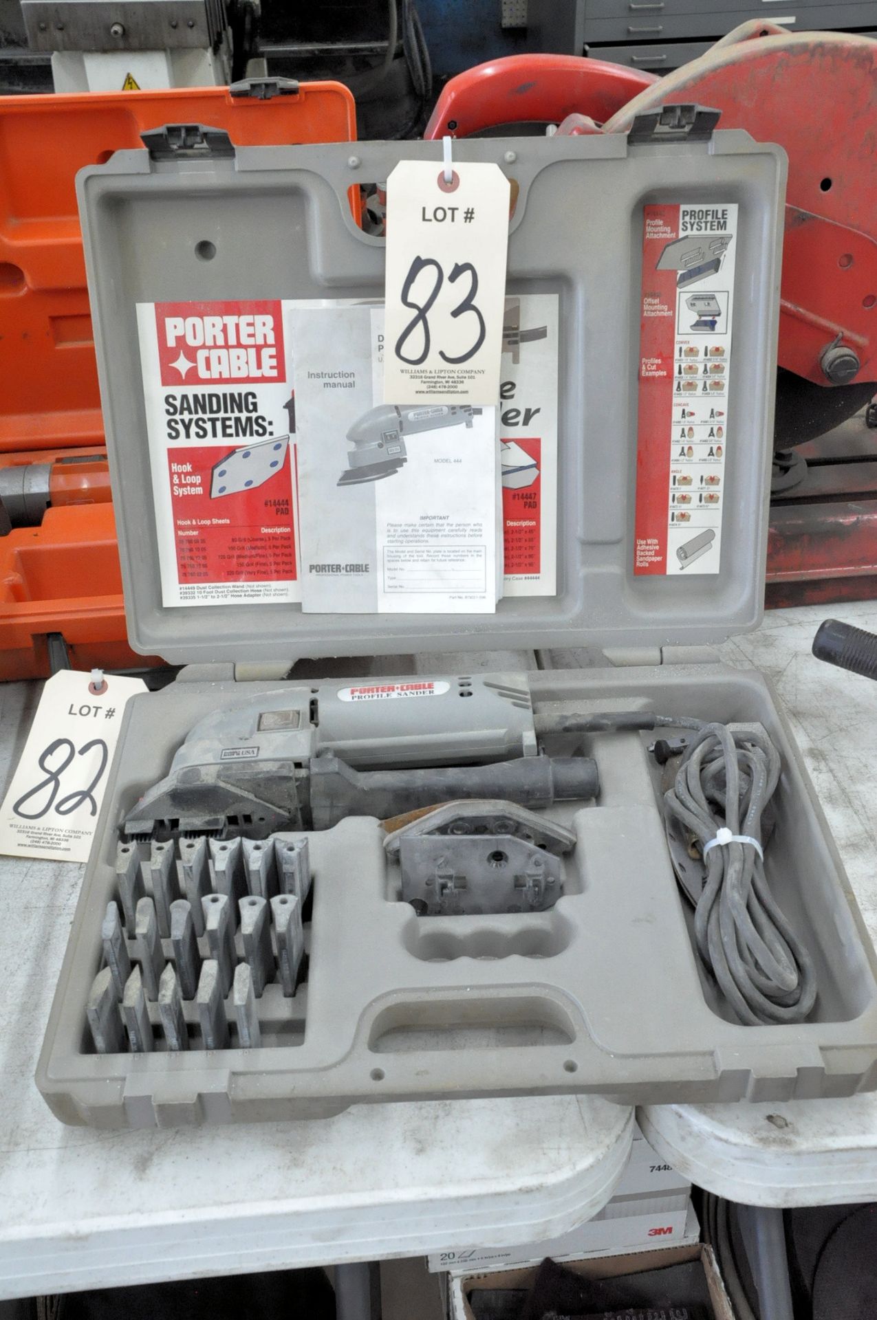 Porter Cable Profile Sander with Accessories and Case