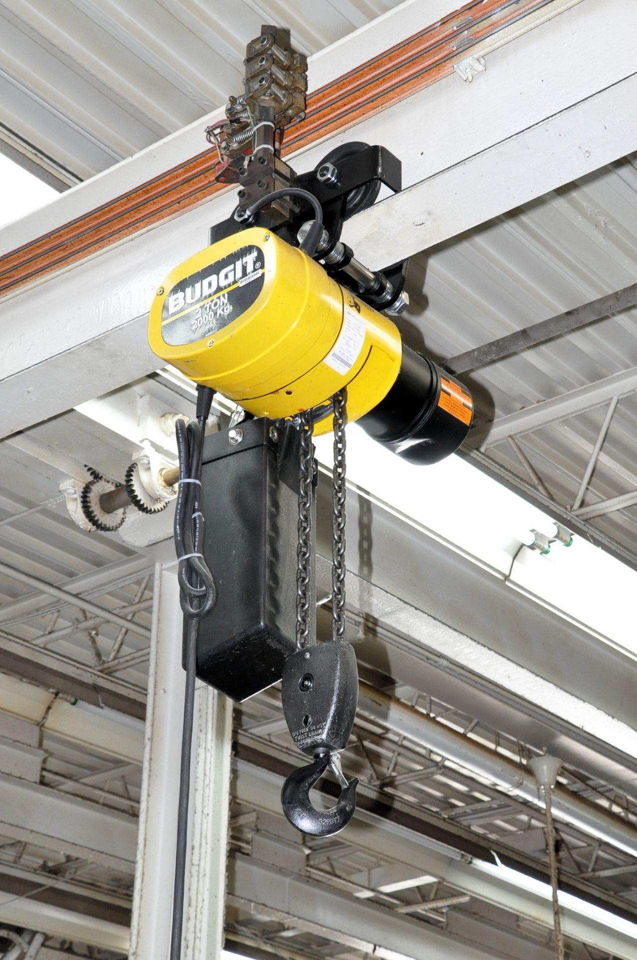 Budgit 2-Ton Capacity Pendant Controlled Electric Hoist with Trolley, (Beam Not Included) - Image 2 of 2