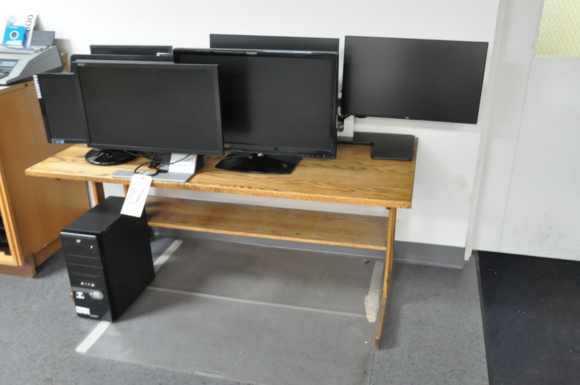 Lot-Various Computers and Monitors On/Under (1) Table, (Table Not Included)