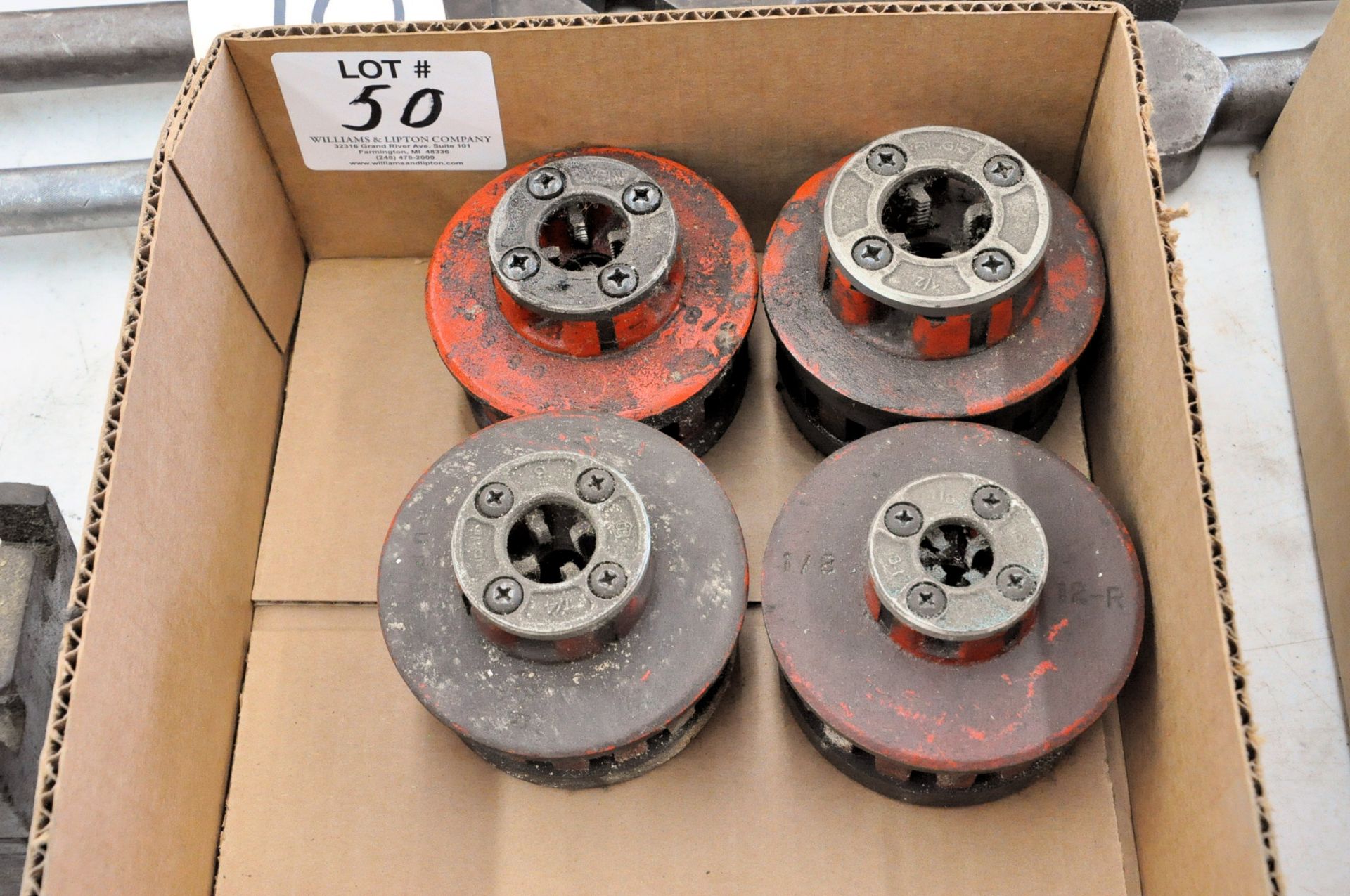 Lot-Large Ridgid Pipe Dies in (1) Box