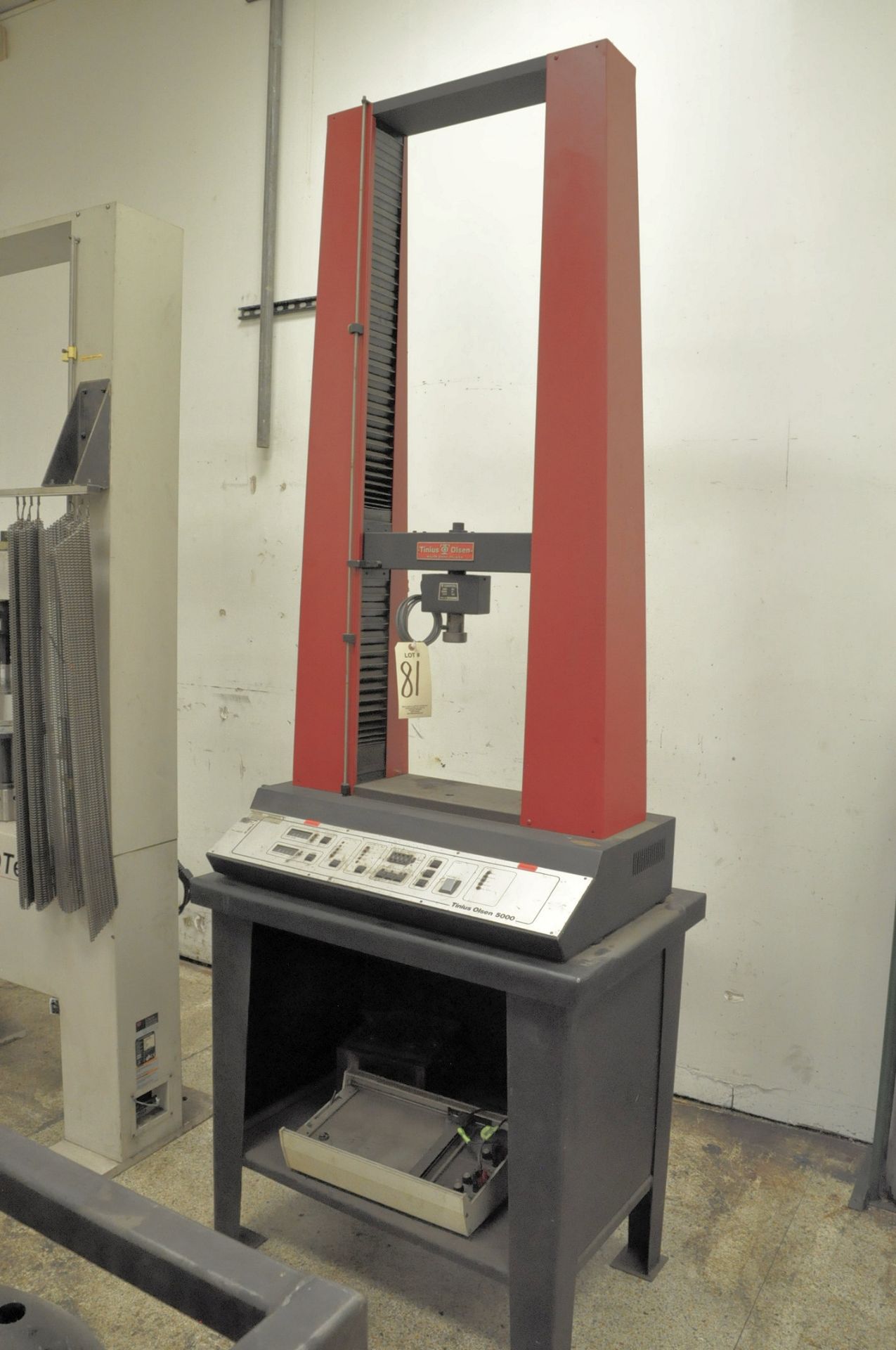 Tinius Olsen 5000, Vertical Tensile Tester, S/n 154278