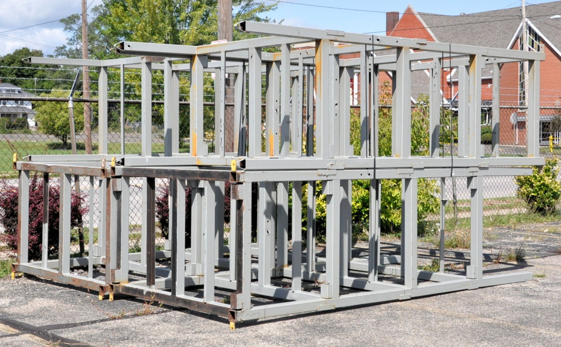 Lot-Steel Rack Units (Outside) with Sheet Metal Shelves on (1) Pallet