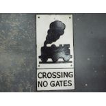 A cast iron level crossing train sign Est £20 - £40