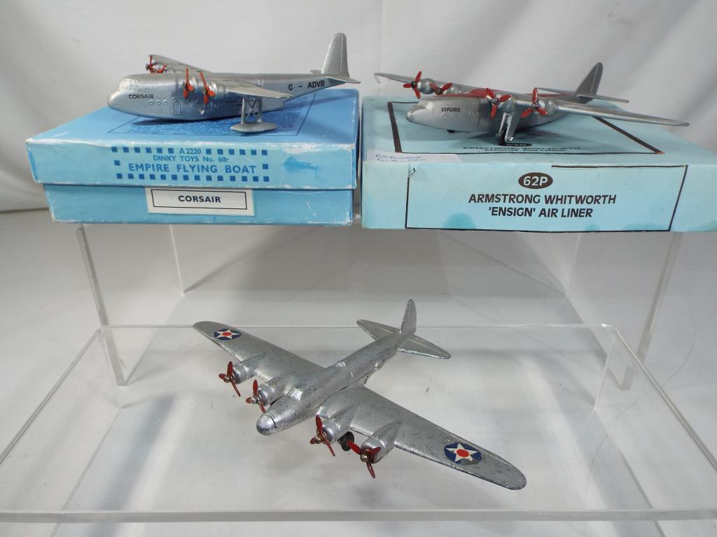 Dinky Toys - a 62P Armstrong Whitworth Ensign airliner and an Empire flying boat Corsair #60R - Image 3 of 3