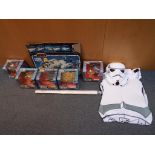 Star Wars - a lot to include five Star Wars action fleet micro machines' models contained in