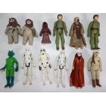 Star Wars - twelve unboxed figures from the 1980s and 1990s comprising Rebel Commando x 2, Warok,