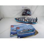 Lego Creator - a model Maersk ship with cargo,