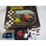 Scalextric - Grand Prix Series set with instructions in original box, comes with additional B.R.