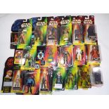 Star Wars - eighteen figures in original blister packs from the mid 1990s to include Jar Jar Binks,