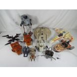 Star Wars - a quantity of unboxed Star Wars vehicles to include T-47 Airspeeder / a Snowspeeder,