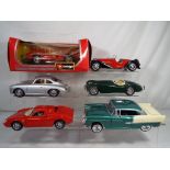 Burago - six 1:24 scale diecast vehicles one in original box,