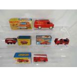 Diecast models - four emergency service fire vehicles to include Matchbox Series by Lesney #63 Fire