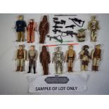 Star Wars - twelve original unboxed figures from the 1980s to include Chewbacca x 2, C3-PO x 2,