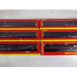 Model railways - six Hornby OO gauge model passenger coaches GNER livery # R4322, 4324, 2 x 4315,