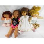 Vintage dolls - four dolls comprising, two cabbage patch kids,