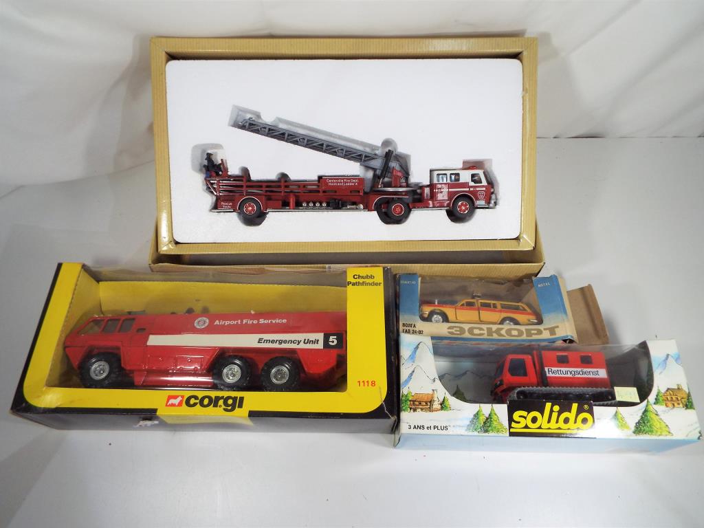 Corgi, Solido and other - Four diecast vehicles in original boxes comprises # 97321 and # 1118,