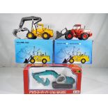 Diecast - three diecast vehicles in original boxes comprising a Kobelco SK200 excavator by Diapet