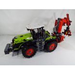 Lego Technic - 11-16 Claas Xerion 5000 Trac VC # 42054 fully constructed, motorised conveyor belts,