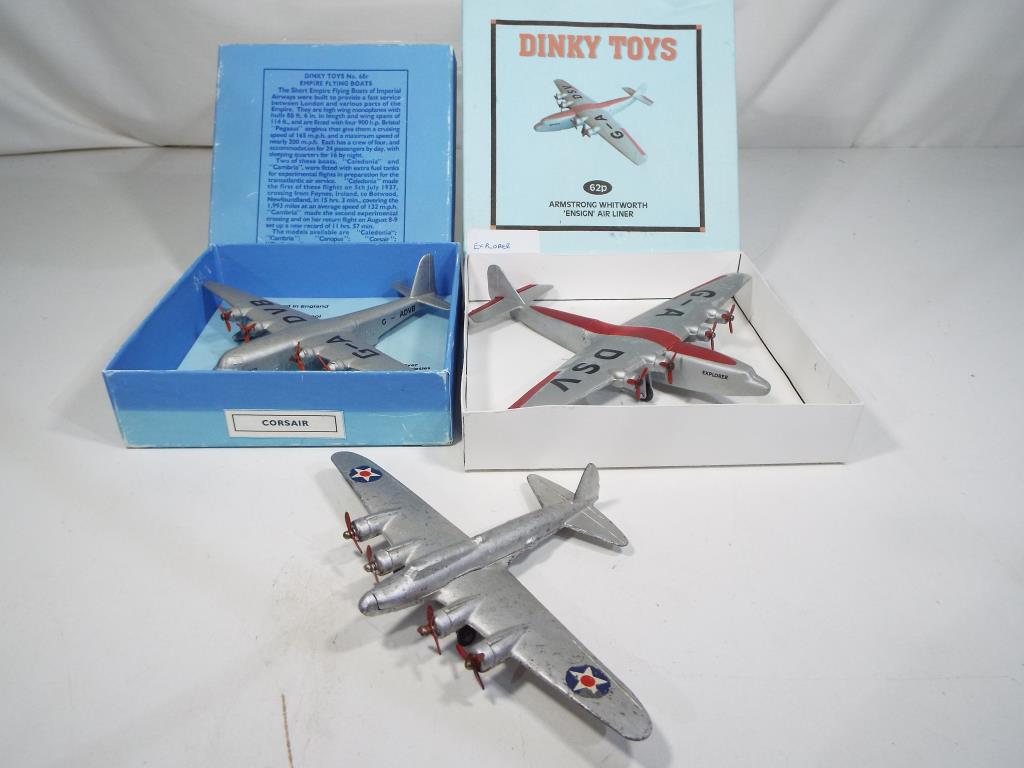 Dinky Toys - a 62P Armstrong Whitworth Ensign airliner and an Empire flying boat Corsair #60R - Image 2 of 3