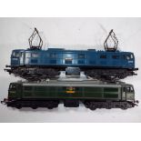 Model Railways - Tri-Ang OO gauge two unboxed Class 77 electric locomotives in BR Green and BR