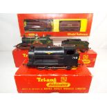 Model Railways - three Tri-ang OO gauge steam locomotives and a tender comprising R354,