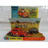 Corgi Toys - Volkswagen 1200 in East African Safari trim with rhinoceros,