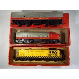 Model Railways - three Tri-ang locomotives in original boxes comprising R155 diesel switcher,