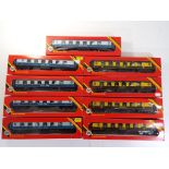 Model Railways - Hornby Nine oo gauge coaches in original boxes,