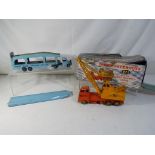 Dinky - Two diecast vehicles by Dinky Toys to include # 582 Pullmore Car Transporter in light blue
