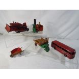 Dinky - Five unboxed diecast models by Dinky Toys to include # 961 Blaw Knox Bulldozer,