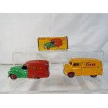 Dinky - Two diecast model motor vehicles by Dinky Toys comprising # 470 Austin Van 'Shell' in red