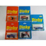 Dinky - five diecast vehicles in original blister packs comprising #107 BMW Turbo,