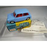 Corgi - Morris Mini Minor # 226 comprising light blue body with red interior, windows,