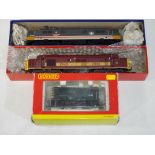 Model Railways - Hornby OO gauge three locomotives, two in associated boxes,