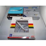 Model Airplanes - three 1/1400 scale diecast airplanes in original boxes,