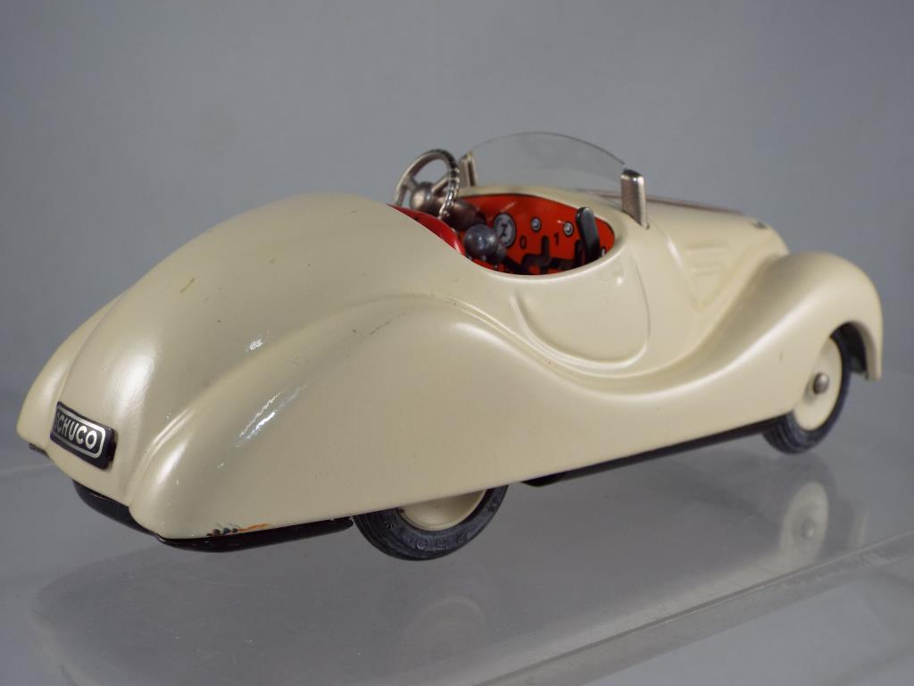 Schuco - #4001 Examico, cream tinplate clockwork unboxed car with four speed and reverse gears, - Image 3 of 4