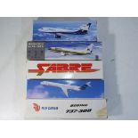 Model Airplanes - five 1/200 scale airplanes in original boxes by Long Prosper and others,