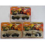 Matchbox - three sets in original blister packs , comprising TP11 Military Jeep and motorcycle,
