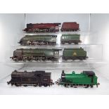 Model Railways - Hornby / Dublo five unboxed steam locomotives in playworn condition,