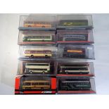 A collection of ten Corgi Original Omnibus vehicles, models appear m in e to m boxes.