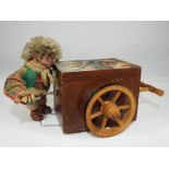 Steiff - a Peter Figuren Mecki Hedgehog Organ Grinder musical box by Steiff,