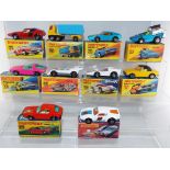 Matchbox - ten diecast vehicles from the 1970's to include #8 De Tomaso Pantera, #35 Fandango,